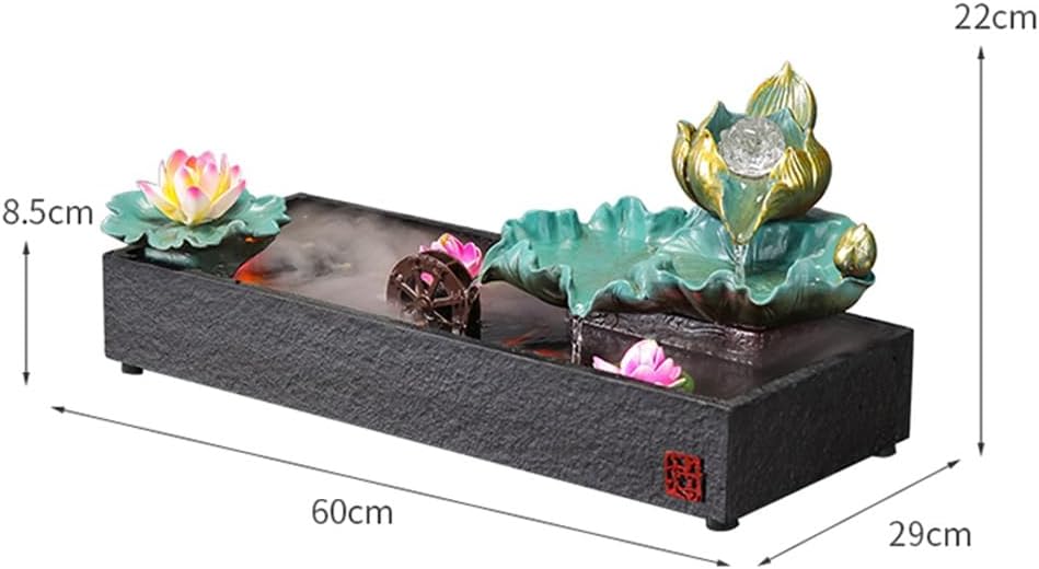 GRFIT Indoor Fountain Tabletop Relaxation Fountain for Decorating Living Room and Office. Table Fountain