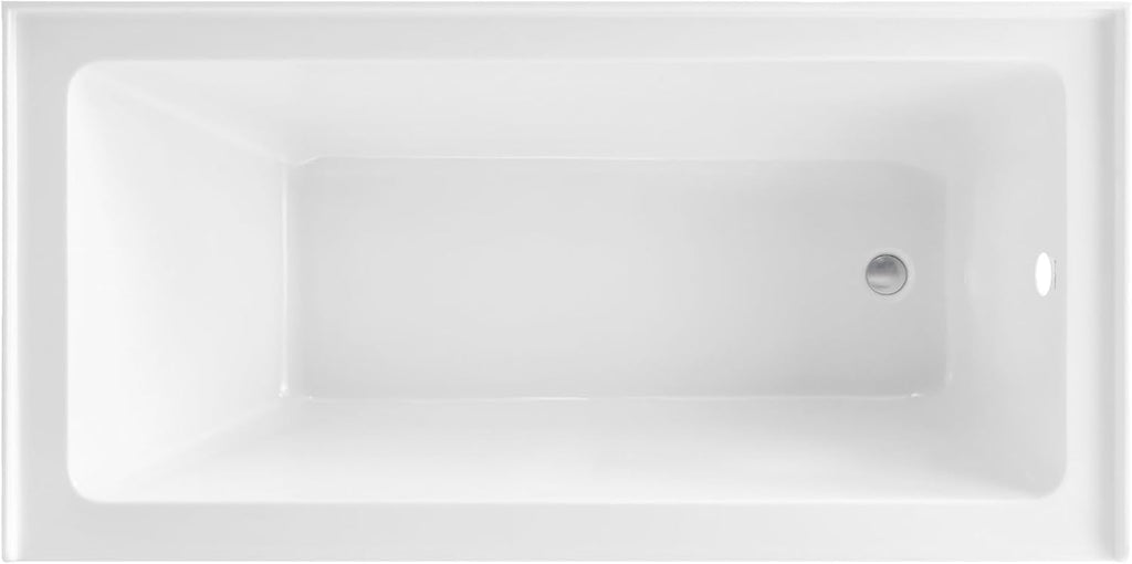 Voltaire 60' x 30' Right Drain Skirted Soaking Bathtub with Apron ADA Height in Glossy White