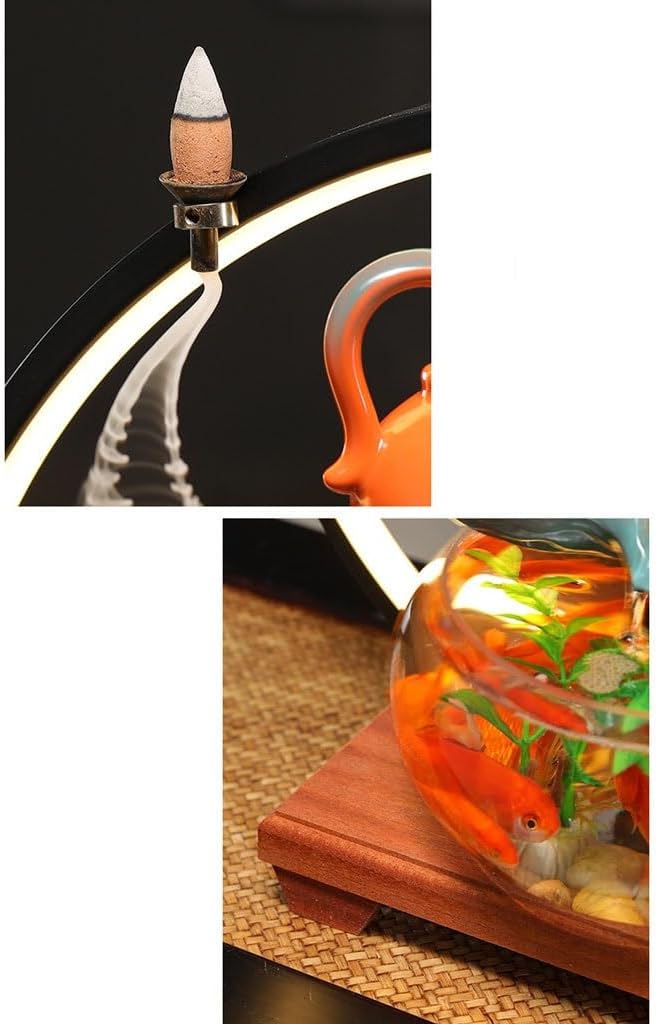 GUERNSEY Tabletop Fountain Creative Water Fountain Ornaments Indoor Desktop Circulating Water Feature Office Desktop Fish Tank Decorations Indoor Fountain