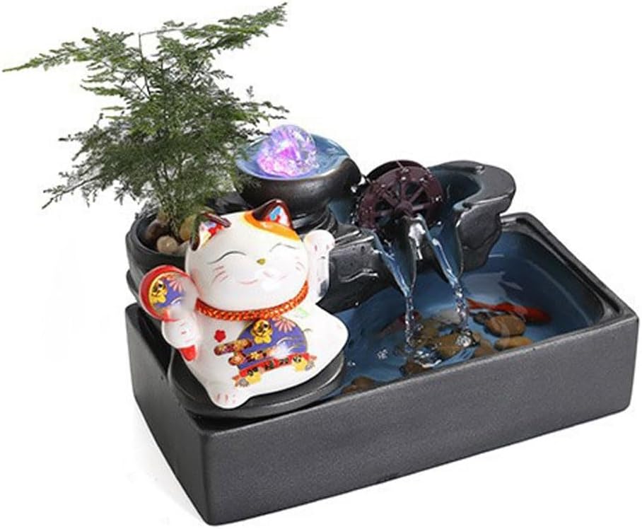 GUERNSEY Tabletop Fountain Flowing Water Circulation Water Office Desktop Decoration Fountain Ornaments Study Desk Fountain Indoor Fountain