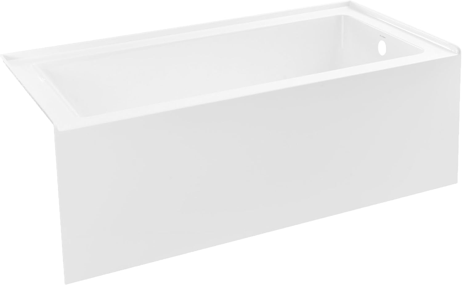 Voltaire 60' x 30' Right Drain Skirted Soaking Bathtub with Apron ADA Height in Glossy White