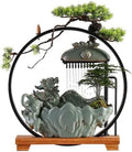 GUERNSEY Tabletop Fountain Chinese Style Water Ornaments Home Living Room Fountain Circulating Water Ornaments Office Desktop Fountain Ornaments Indoor Waterfall Feature Indoor Fountain