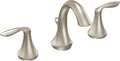 Moen Eva Brushed Nickel Two-Handle High Arc Widespread Bathroom Sink Faucet for 3-Hole Setups with Valve Included, TV6420BN