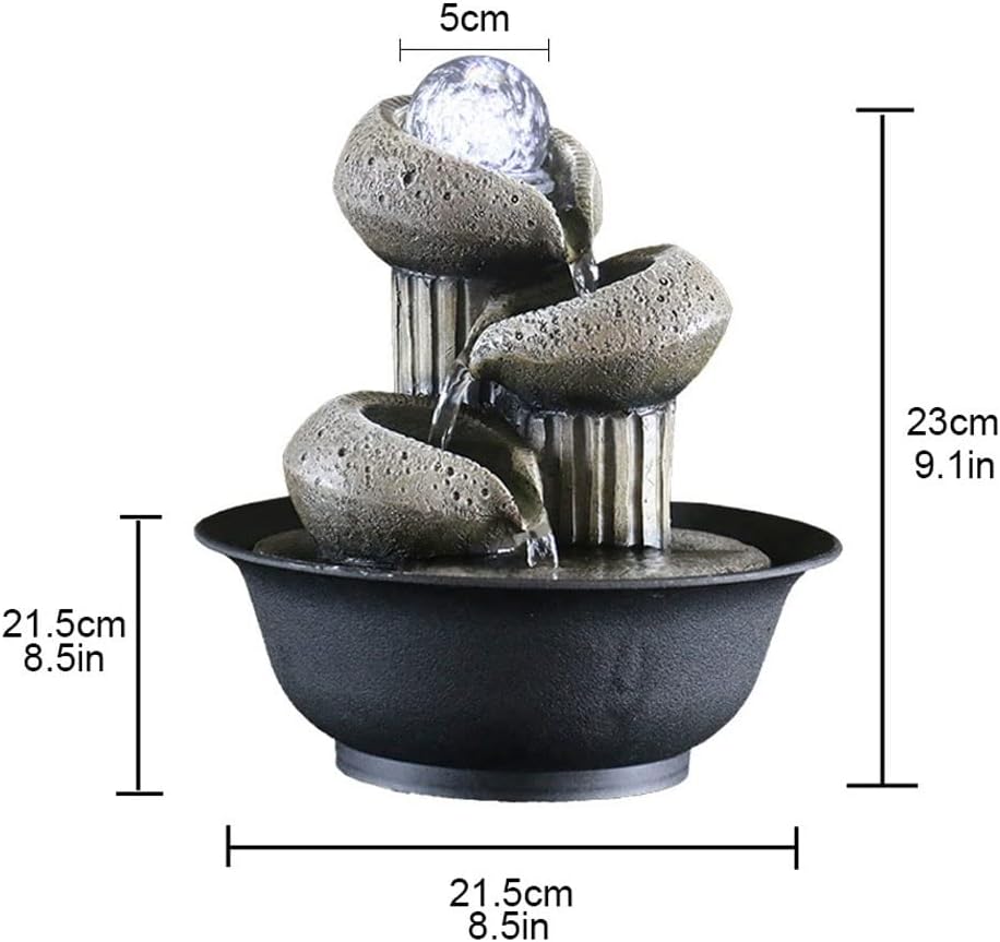 Tabletop Fountain Simple Indoor Water Fountain Living Room Study Creative Desktop Decoration Feng Shui Ball Office Feng Shui Wheel Decorations Water Fountain Decor