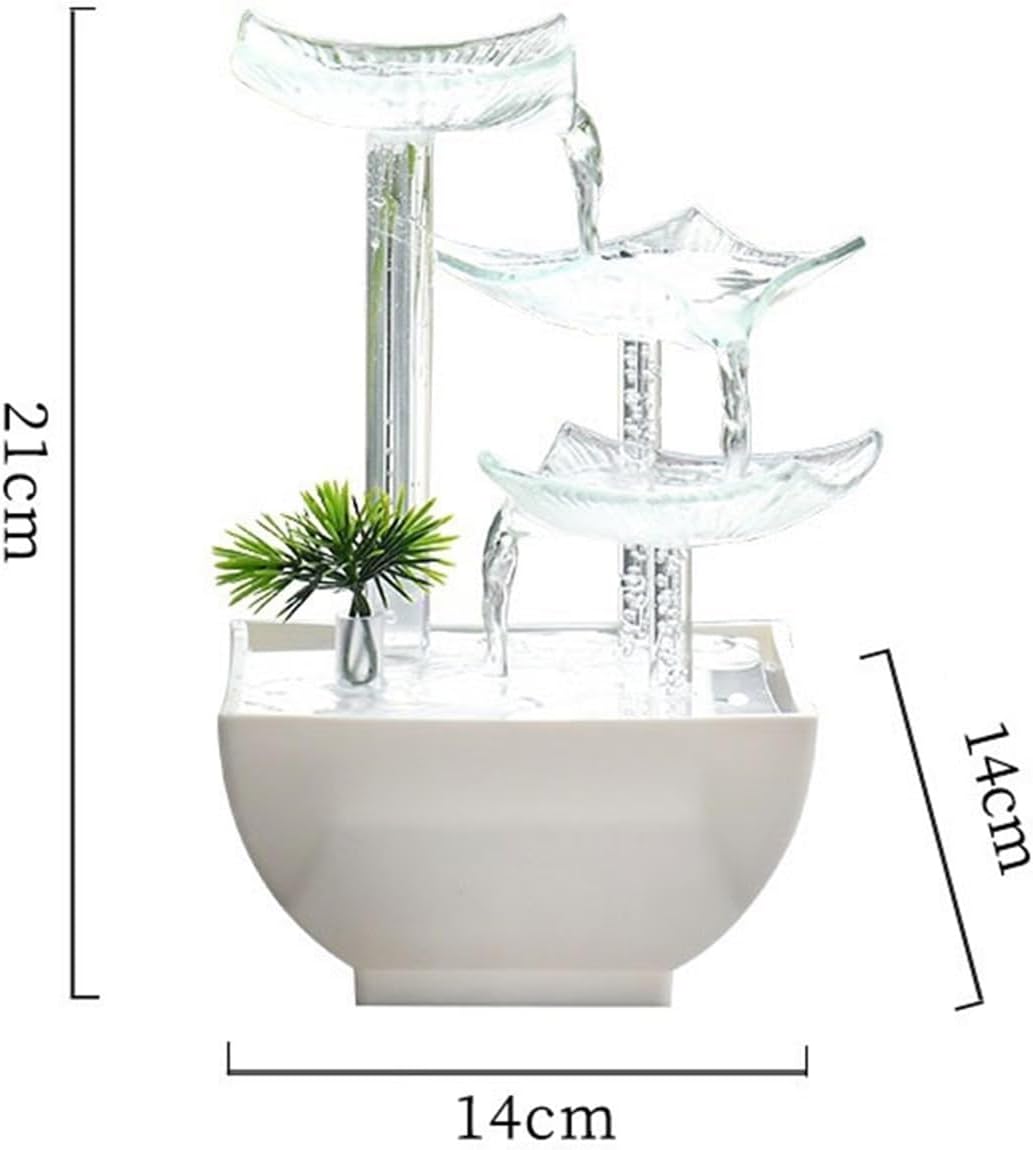 GLigeT Tabletop Fountain Ornaments Office Fortune Simple Small Desktop Decorations Living Room High-Grade Circulating Water Fountain Water Fountain Decor