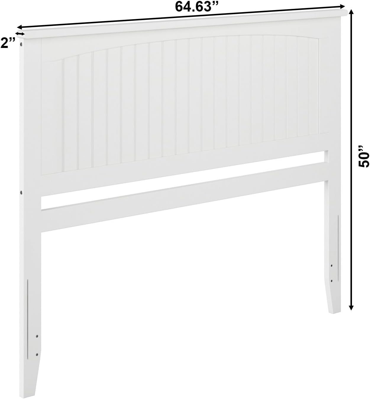 AFI, Nantucket Queen Solid Wood Panel Headboard, White