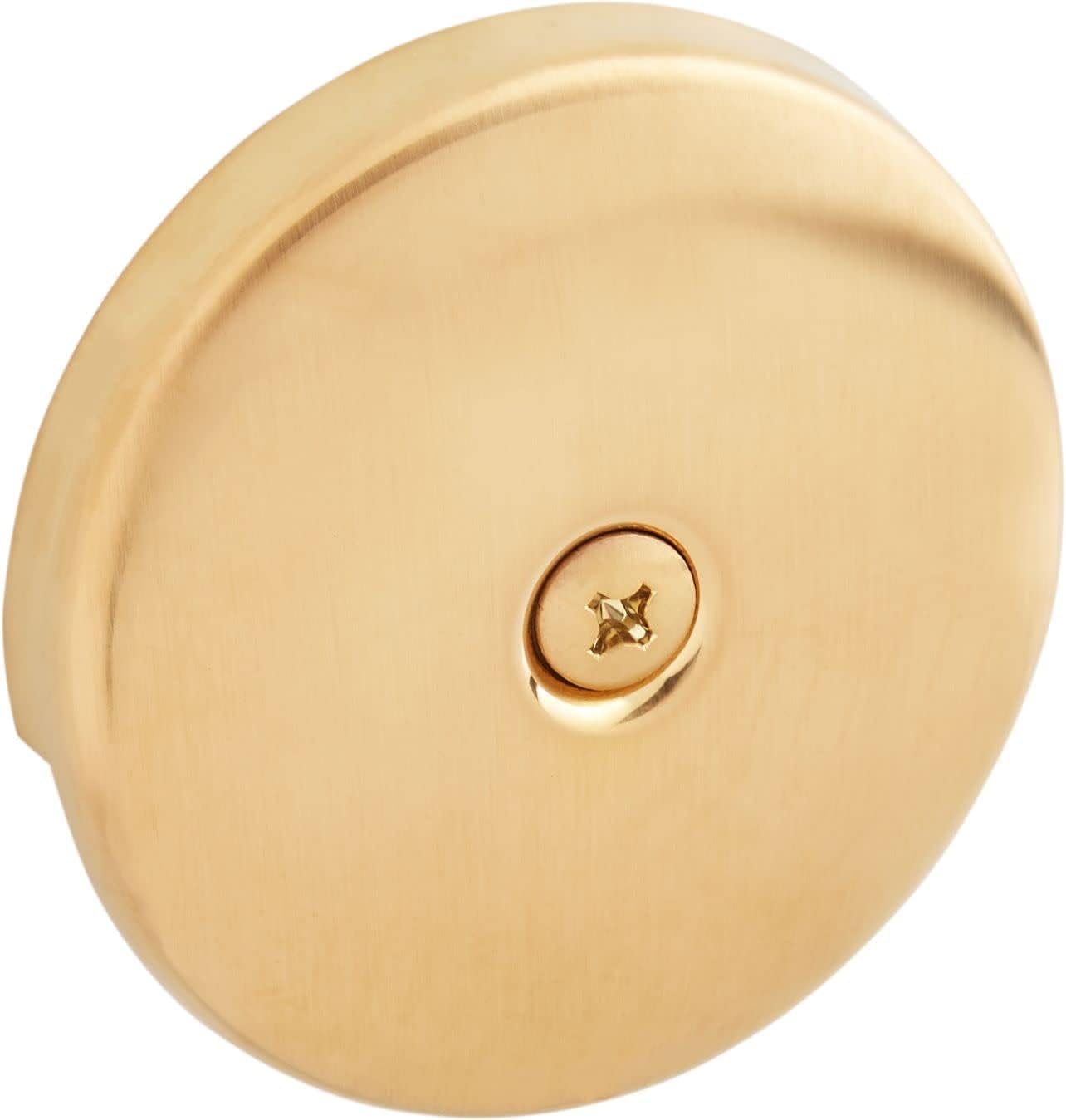 Signature Hardware 948039 Pop-Up Drain with Overflow Cover for Alcove Tub - Aged Brass