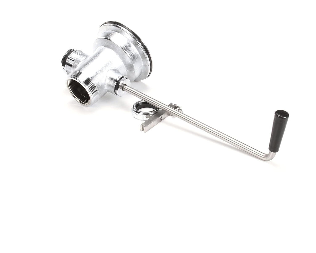 T&S Brass B-3952-VR Twist Handle 3-1/2-Inch X 2-Inch Waste Drain Valve with Vr Flat Strainer