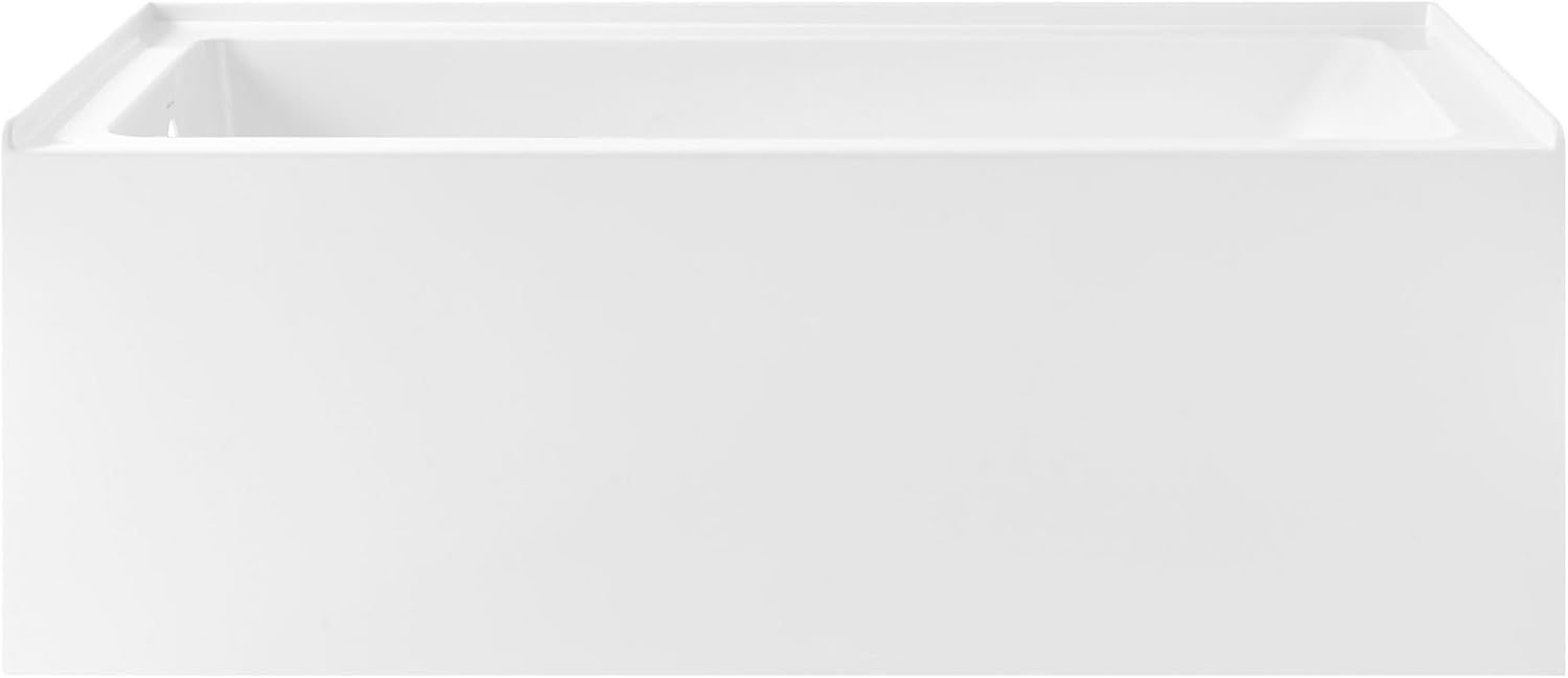 Voltaire 60' x 30' Left Drain Skirted Soaking Bathtub with Apron ADA Height in Glossy White