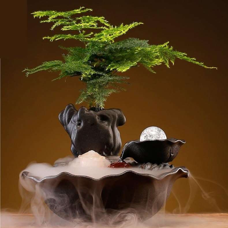 GUERNSEY Tabletop Fountain Tabletop Fountain Flowing Water to Make Money Ornaments Circulating Water Office Living Room Decoration Desktop Fountain Indoor Fountain(A)