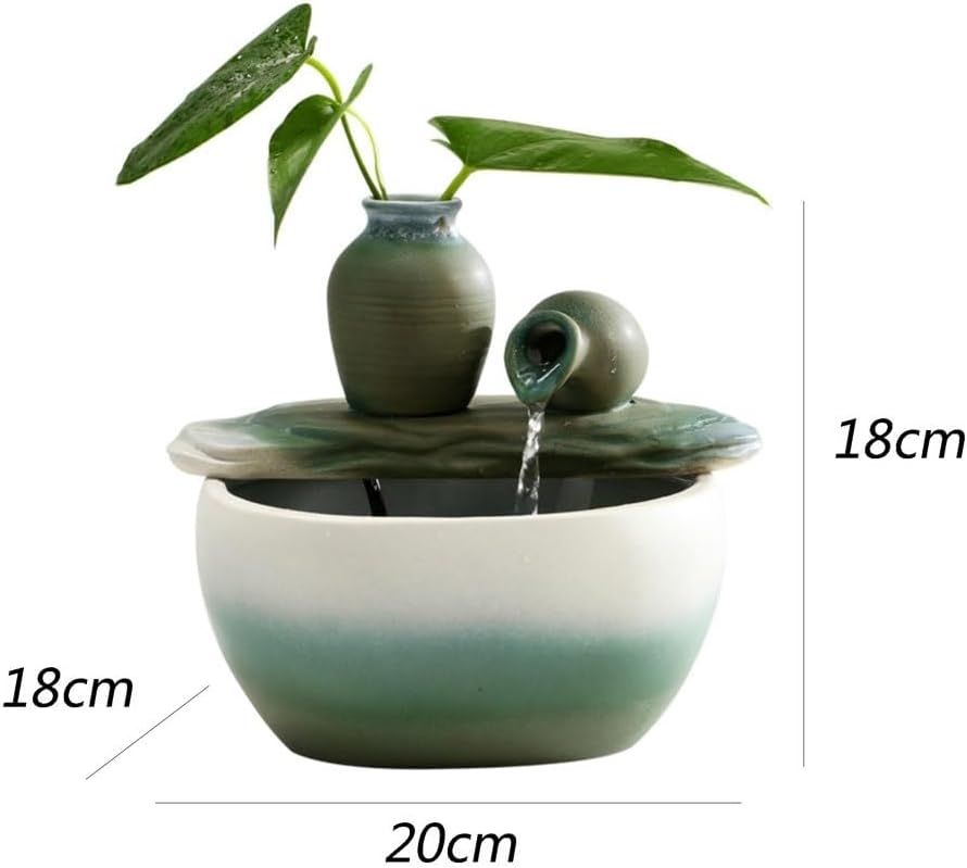 GLigeT Tabletop Fountain Living Room Circulating Water Transit Office Desktop Humidifier Decorations Small Water Fountain Fountain Water Ornaments Water Fountain Decor