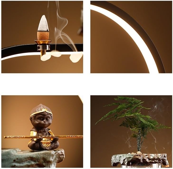 GUERNSEY Tabletop Fountain Tabletop Fountain Chinese Style Water Circulation Decorative Ornaments Tea Room Living Room Company Office Desktop Fountain Indoor Fountain