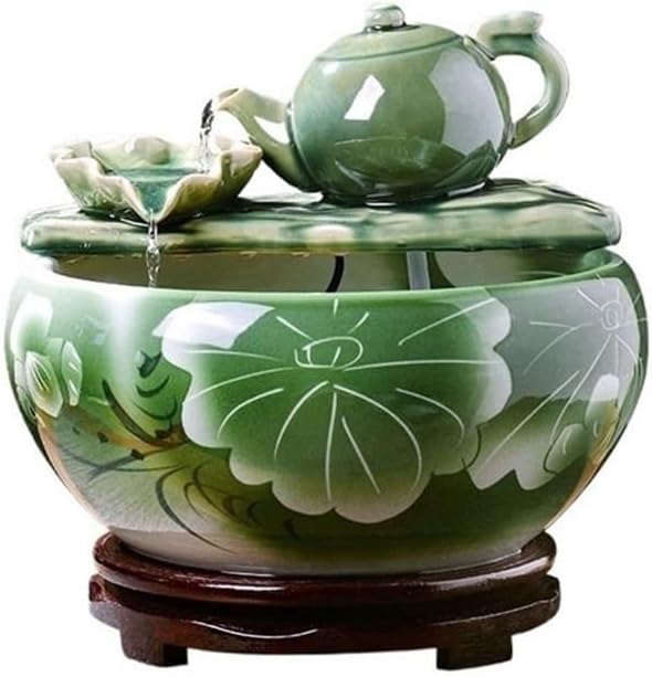 Tabletop Indoor Water Fountain, Tabletop Waterfall, Desktop Simulation Scenery Decoration Decor(Medium)