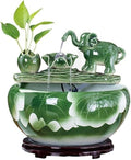 Tabletop Ceramic Tabletop Fountain Automatic Flowing Fish Tank for Indoor and Home Decoration Decor(Large)
