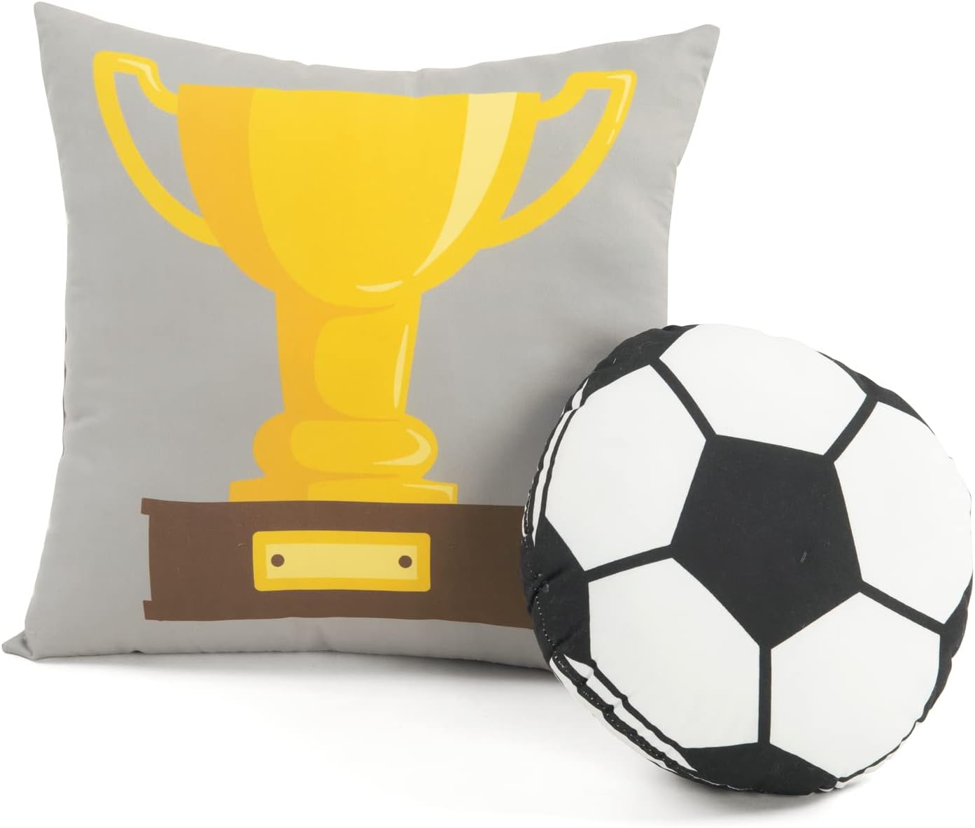 Lush Decor Soccer Game Reversible Quilt Quen Size 4 Piece Set Full/Queen White & Navy - Toddler Bedding Set Full Quilt - Sports Decor - Soccer Bedding
