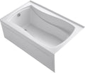 KOHLER 1242-LA-0 Mariposa 60' x 36' Acrylic Alcove Bathtub with Left-Hand Drain and Integral Flange, White