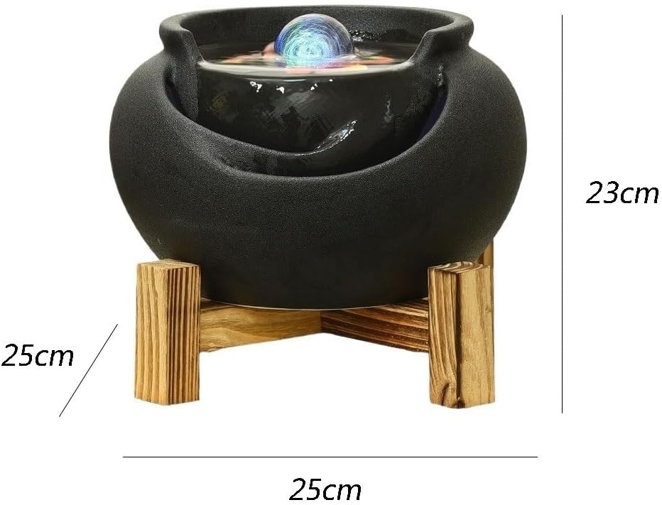 GLigeT Tabletop Fountain Home Living Room Fortune Creative Water Fountain Feng Shui Ornaments Indoor Office Desk Water Decorations Water Fountain Decor