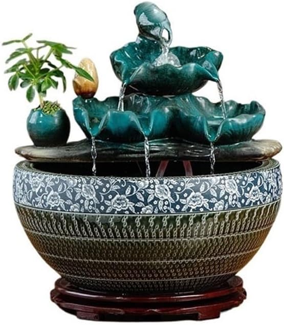Tabletop Tabletop Fountain Waterfall, Indoor Water Feature Desktop Simulation Scenery Decoration Decor(Medium)