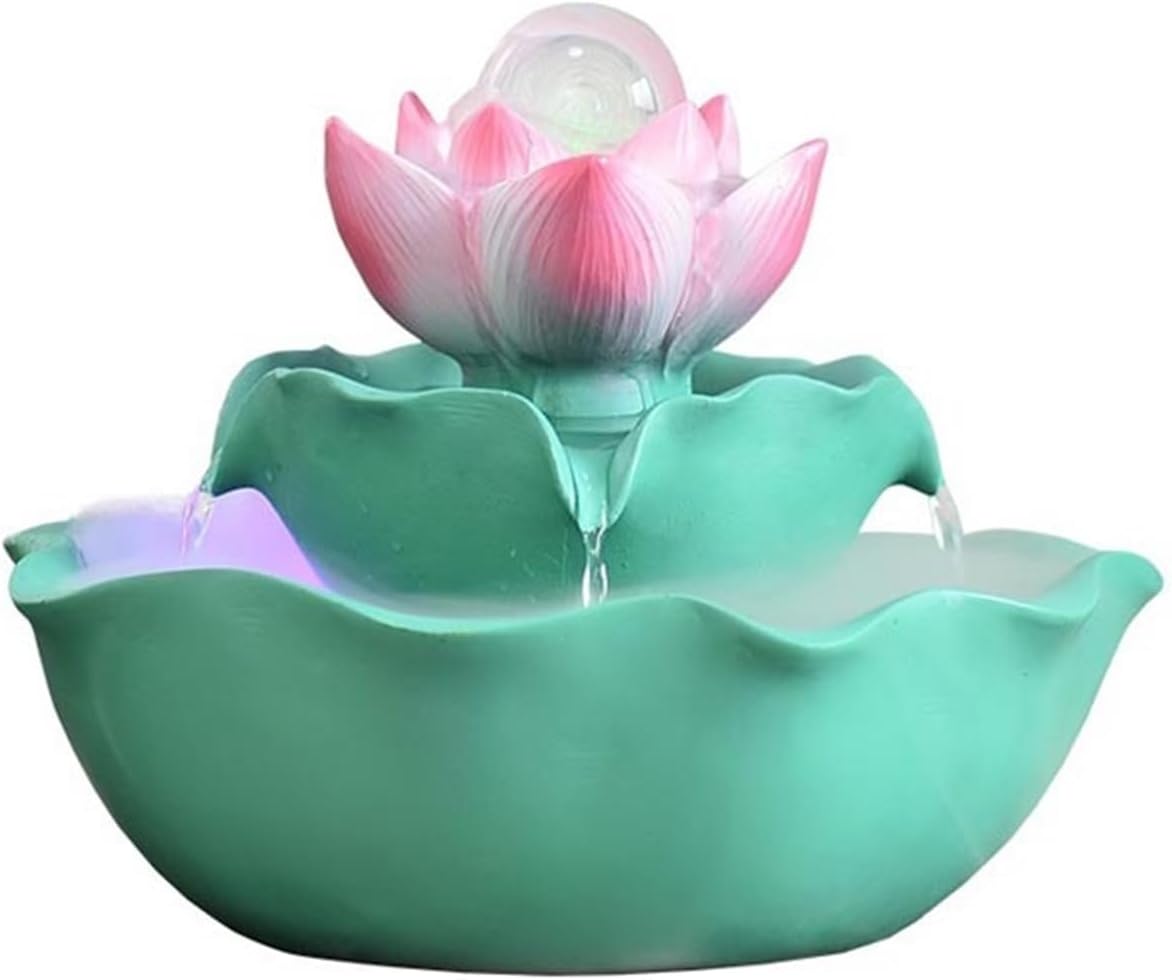 Tabletop Tabletop Fountain 3-Tiers Small Waterfall Fountains for Bedroom Living Room Office Decor(Medium)