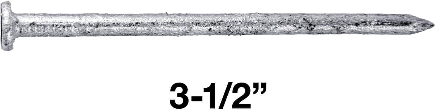 3-1/2' Exterior Hot Dipped Galvanized Common Framing Nail (16d) Full Box ~2018 Nails