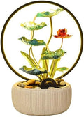 GLigeT Tabletop Fountain Feng Shui Wheel Inviting Wealth Living Room Wealth Desk Decorations Modern Simple Running Water Ornaments Circulating Water Water Fountain Decor