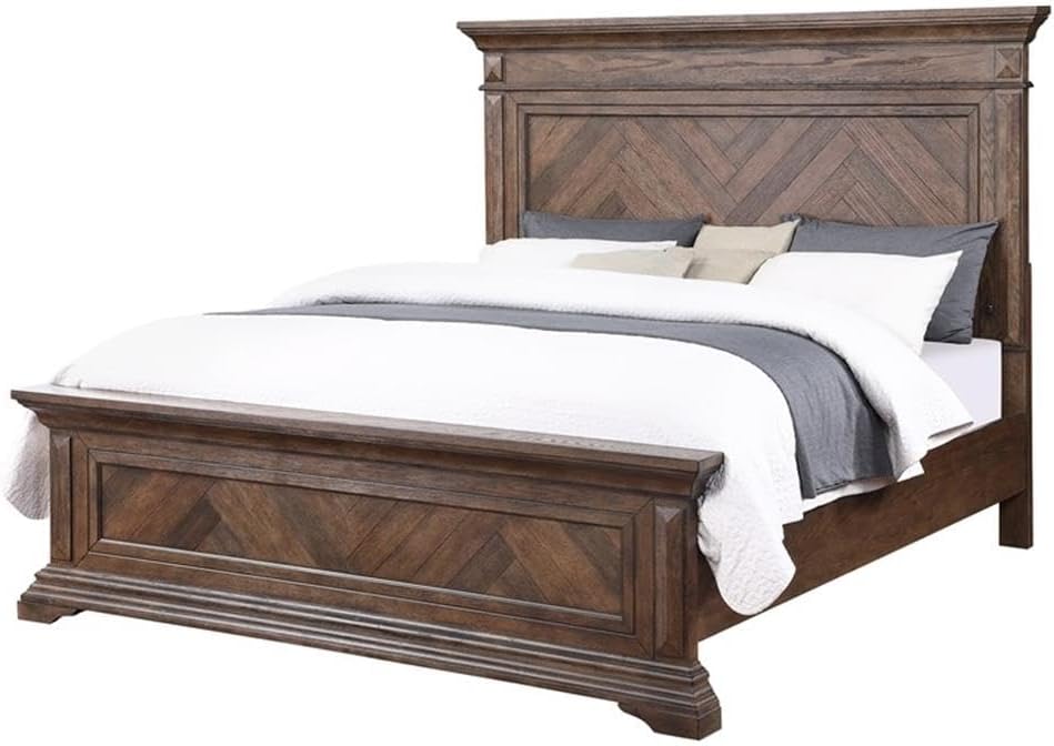 New Classic Mar Vista 4-Piece Wood Queen Bedroom Set with Nightstand in Walnut