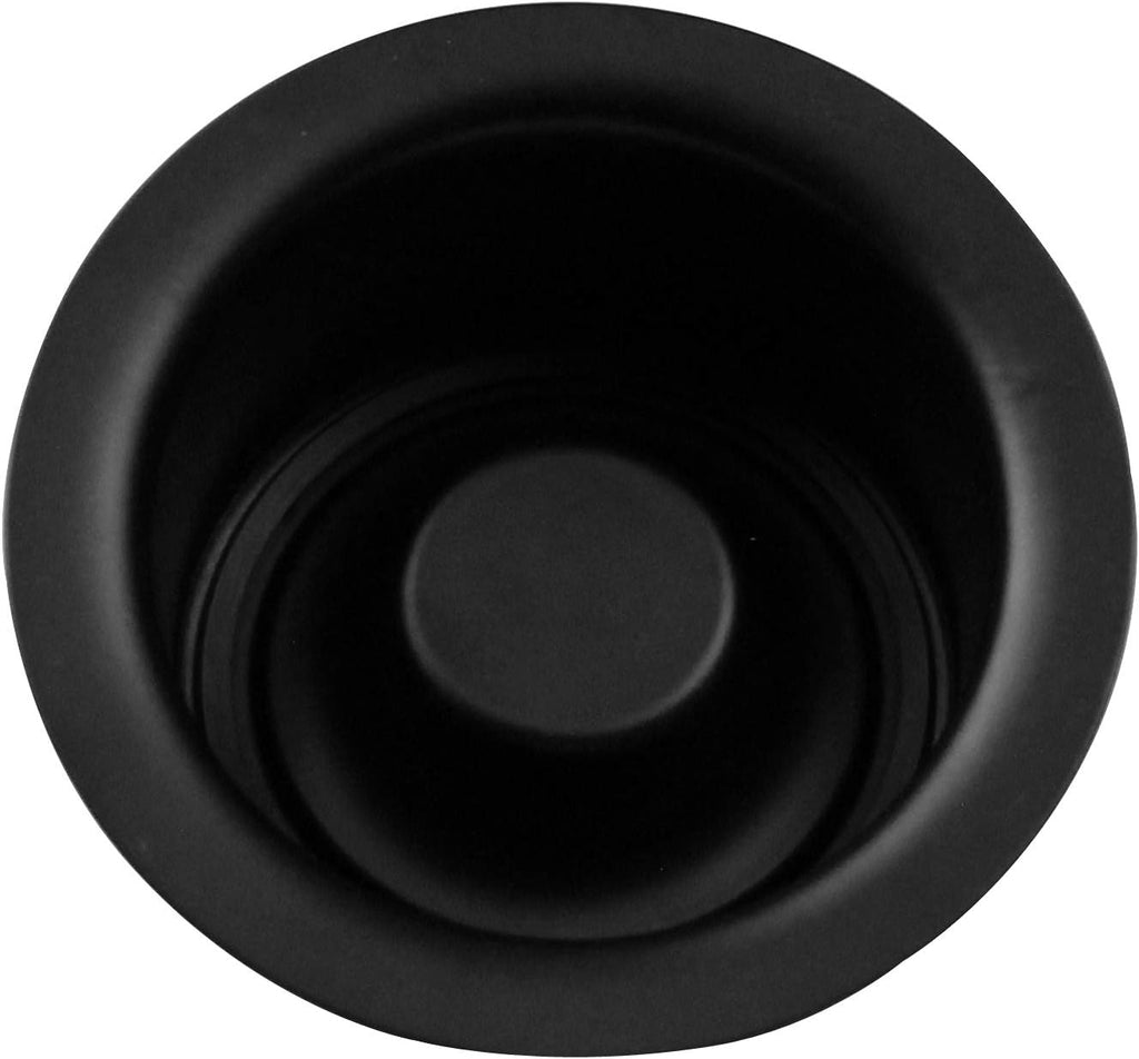 Westbrass CO2195-62 COMBO PACK 3-1/2' Wing Nut Twist Style Large Kitchen Sink Basket Strainer and Extra-Deep Collar Kitchen Sink Waste Disposal Flange with Stopper, Matte Black