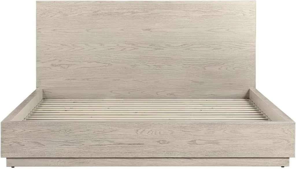 Armen Living Makena 4 Piece Queen Bedroom Set in Grey Acacia Wood, Natural