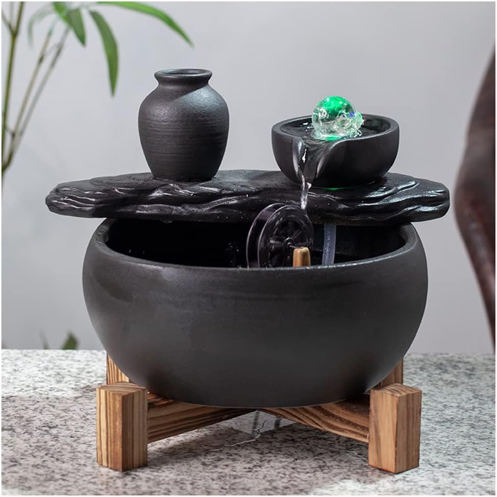 Desktop Fountain Tabletop Fountain Creative Living Room Lucky Water Ornament Office Desktop Fountain Water View Coffee Table Desktop Decoration Water Fountain Outdoor ( Color : Without nebulizer )