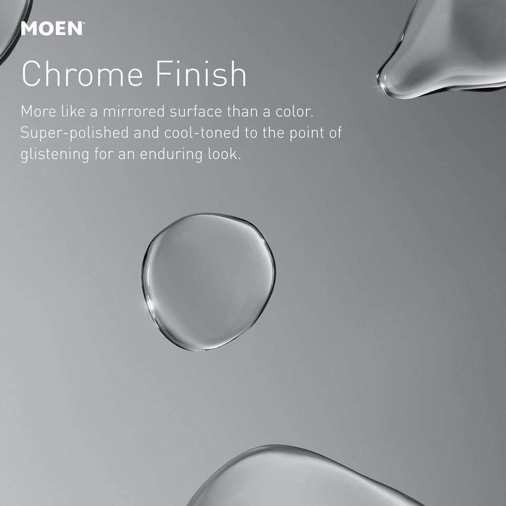 Moen Gibson Two-Handle High Arc Widespread Modern Bathroom Sink Faucet for 3-Hole Setups with Valve Included, Chrome, TV6142