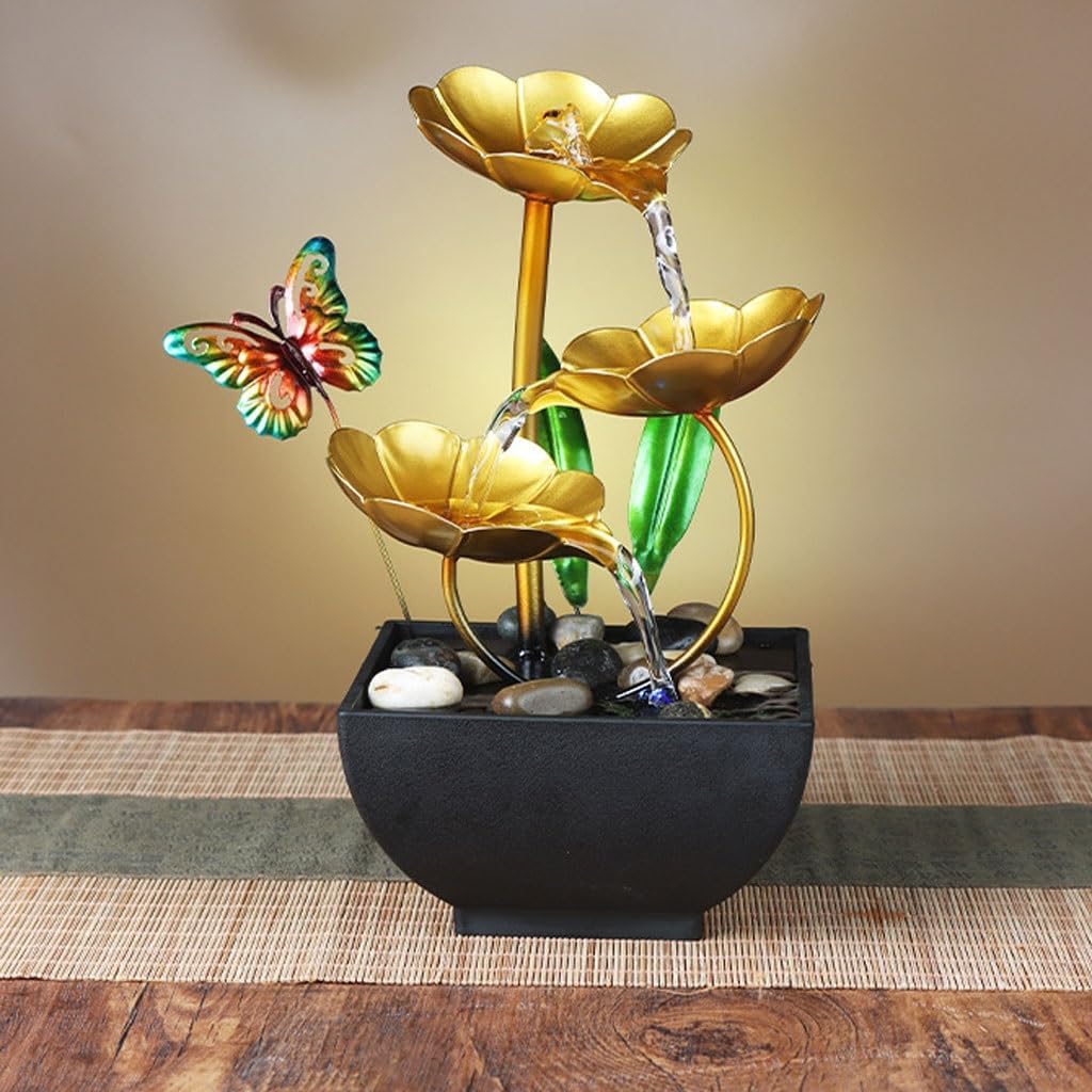 GUERNSEY Tabletop Fountain Home Porch Ornaments Water Fountain Home Decorations Office Living Room Study Desktop Fountain Decorations Indoor Fountain