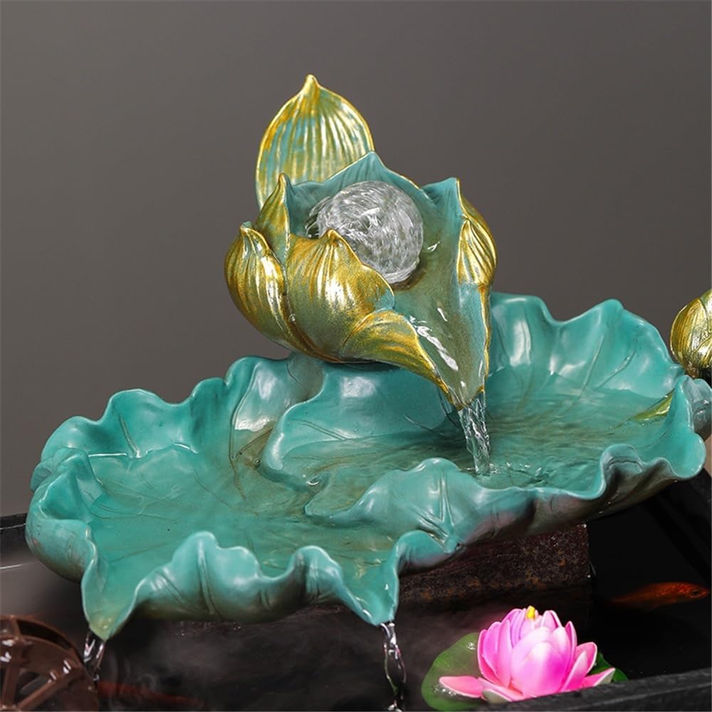 GRFIT Indoor Fountain Tabletop Relaxation Fountain for Decorating Living Room and Office. Table Fountain