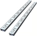 2PCS Narrow Channel Drain Grate, 304 Stainless Steel Trench Drain System with Grate, Outdoor Shallow Channel Drainage Kit for Yard, Patio, Driveway Garage (39.4' Lx3.94 Wx1.97 H)
