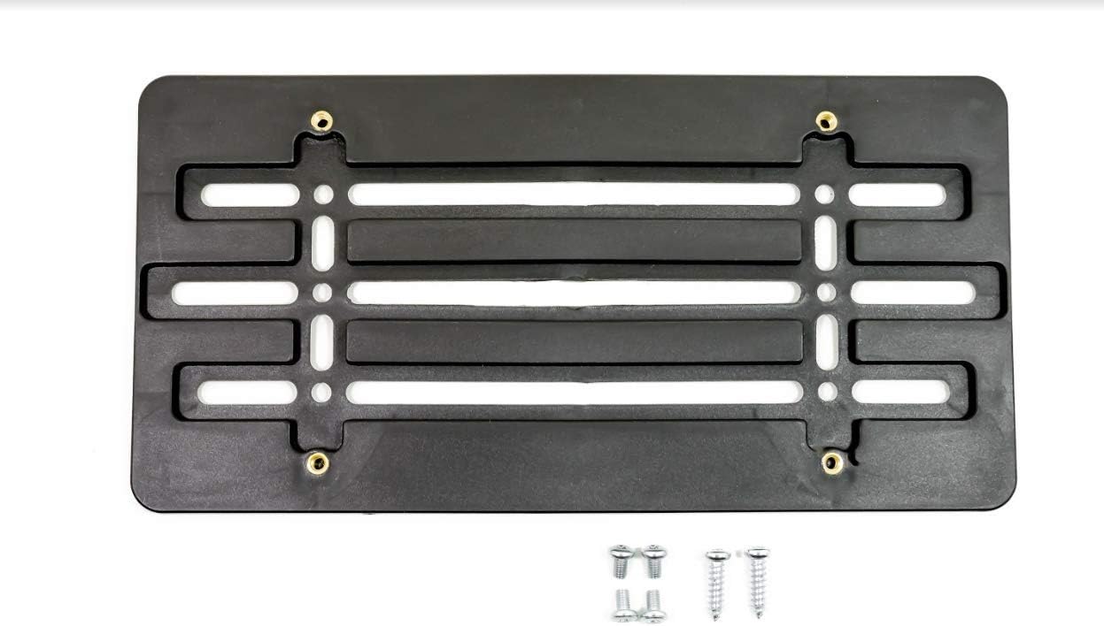 15 Universal License Plate Tag Holder Mount Mounting Relocator Adapter for Front Bumper Kit Brackets AUTO CAR Truck (Each with 2 Screws + 4 Bolts & 4 Built in Nuts) Soporte de matrícula (15)