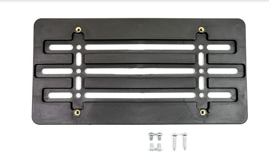 100 Universal License Plate Tag Holder Mount Mounting Relocator Adapter for Front Bumper Kit Brackets AUTO CAR Truck (Each with 2 Screws + 4 Bolts & 4 Built in Nuts) Soporte de matrícula (100)