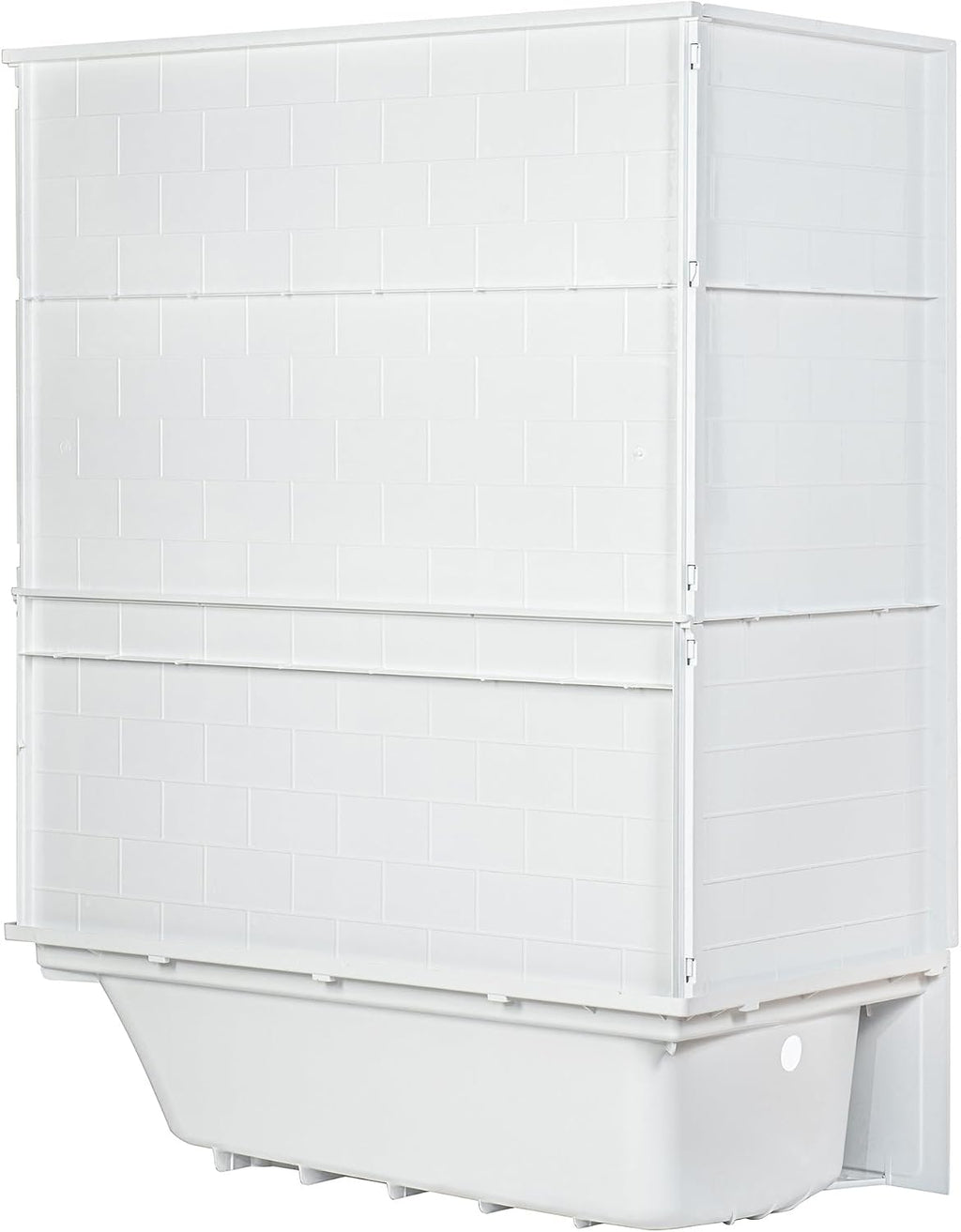 WOODBRIDGE 60' x 32' Four-Piece Direct-to-Stud Alcove Tub Surround with Left-Drain Soaking Bathtub Combo in White