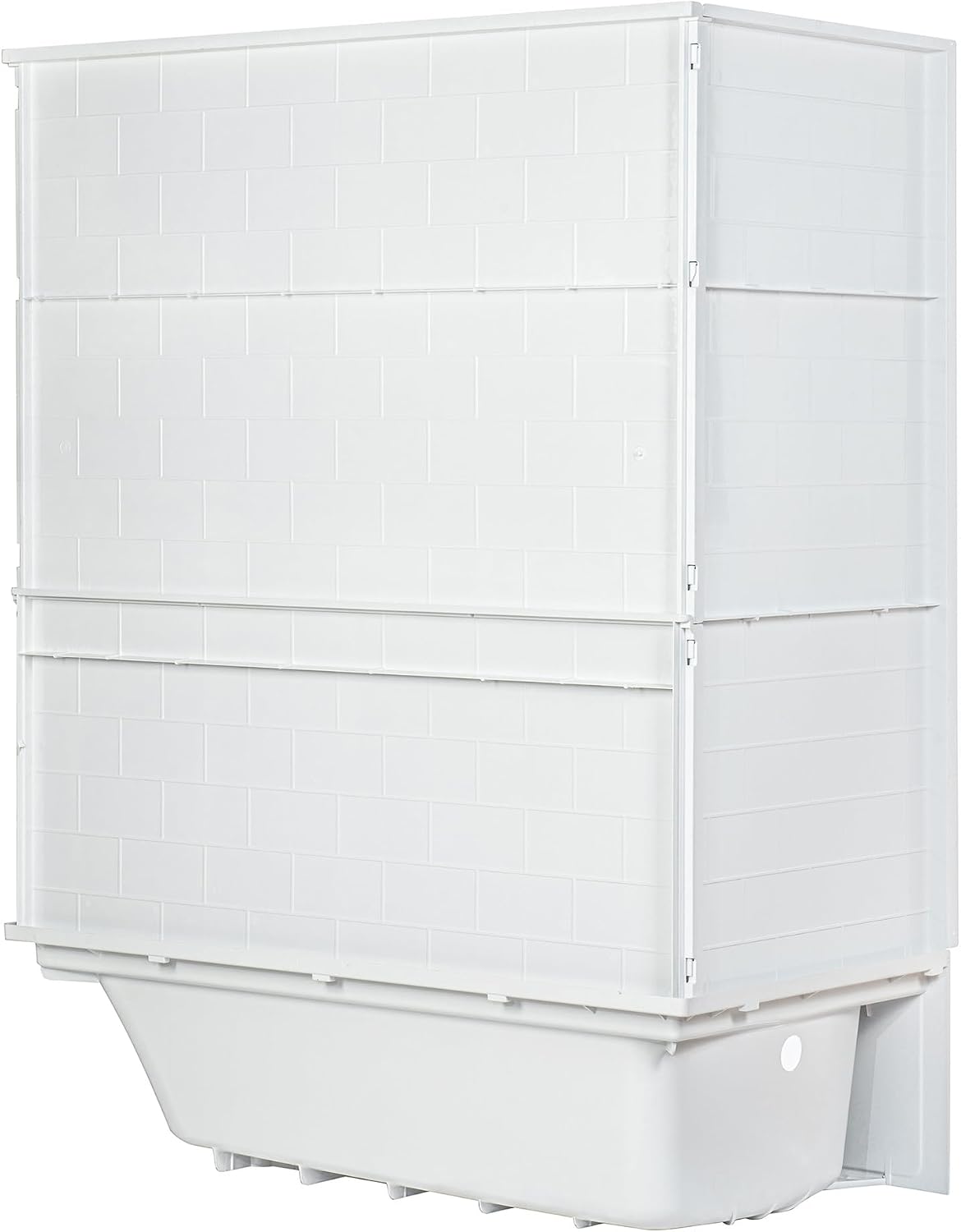 WOODBRIDGE 60' x 32' Four-Piece Direct-to-Stud Alcove Tub Surround with Left-Drain Soaking Bathtub Combo in White