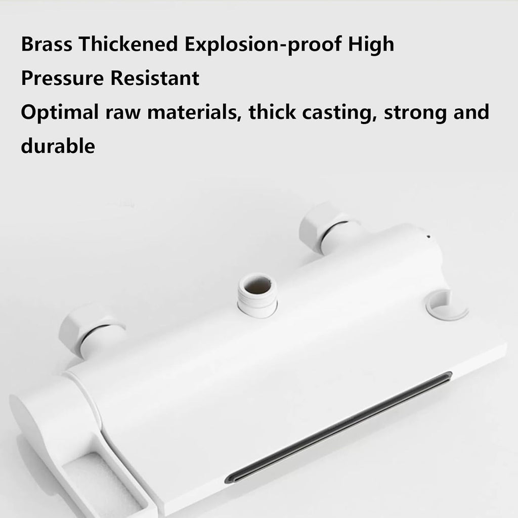 Easy Shower Set, Bathroom Shower Set, Utility Shower Set with Large Shelf, Waterfall Drain, Brass Body, Booster Shower Head, Silicone Spout, Suitable for Bathroom, Hotel, Gym, Pet Shop ( Color : Brush