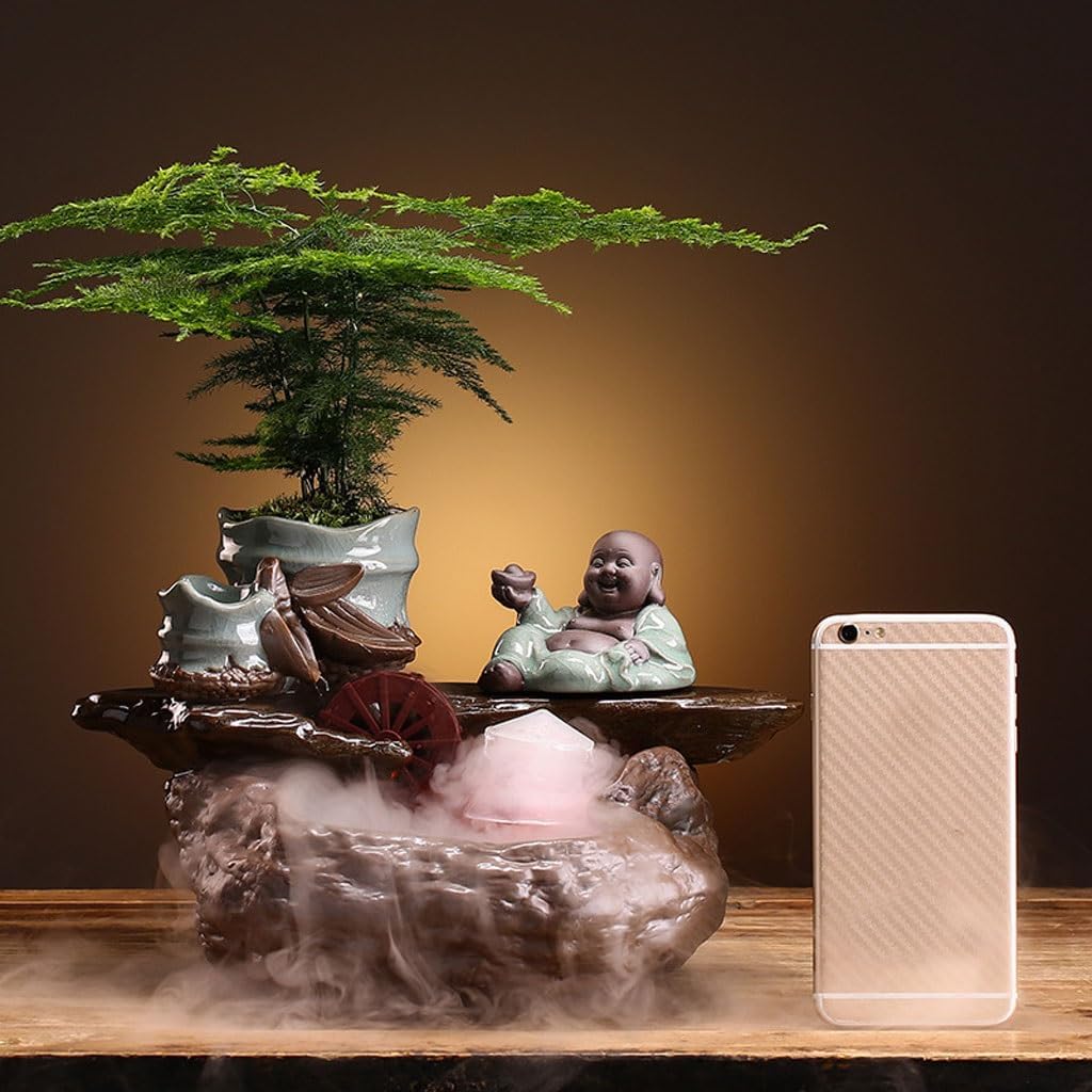 GUERNSEY Tabletop Fountain Tabletop Fountains Chinese Creative Water Fountain Ornaments Study Desk Fountain Ornaments Living Room Circulating Water Desktop Fountain Indoor Fountain