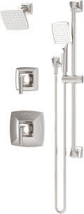 Symmons Oak HydroMersion Double Handle Shower Trim Kit with Hand Spray in Satin Nickel (Valve Not Included) - 5695STN15TRM