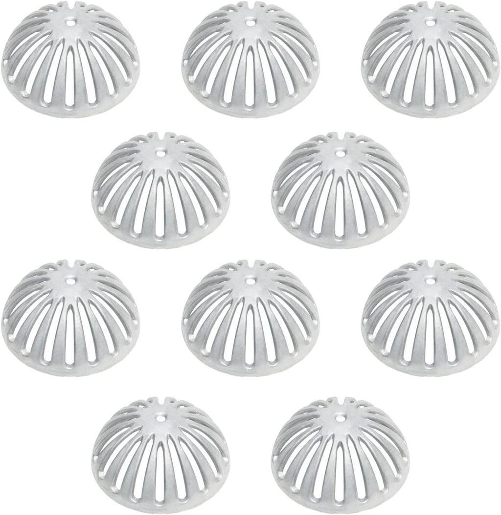 Leyso Heavy Duty Aluminum Drain Covers, Sink Drain Cover, Floor Drain Cover, Dome Strainer Cover for Compartment Sink, Kitchen, Outdoor, Garden, Restaurant 5-1/2' W x 2-1/4'H (10 PCS)