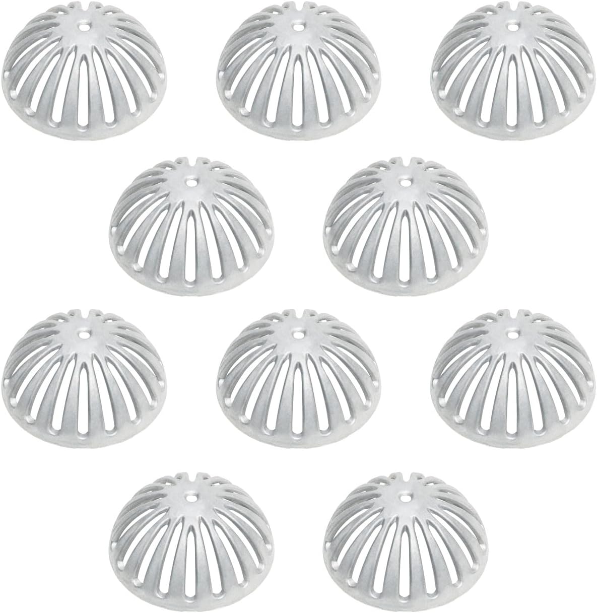 Leyso Heavy Duty Aluminum Drain Covers, Sink Drain Cover, Floor Drain Cover, Dome Strainer Cover for Compartment Sink, Kitchen, Outdoor, Garden, Restaurant 5-1/2' W x 2-1/4'H (10 PCS)