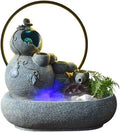 Tabletop Fountain Water Feature Small Waterfall Fountains, Desktop for Meditation Relaxation Decor(Blue)