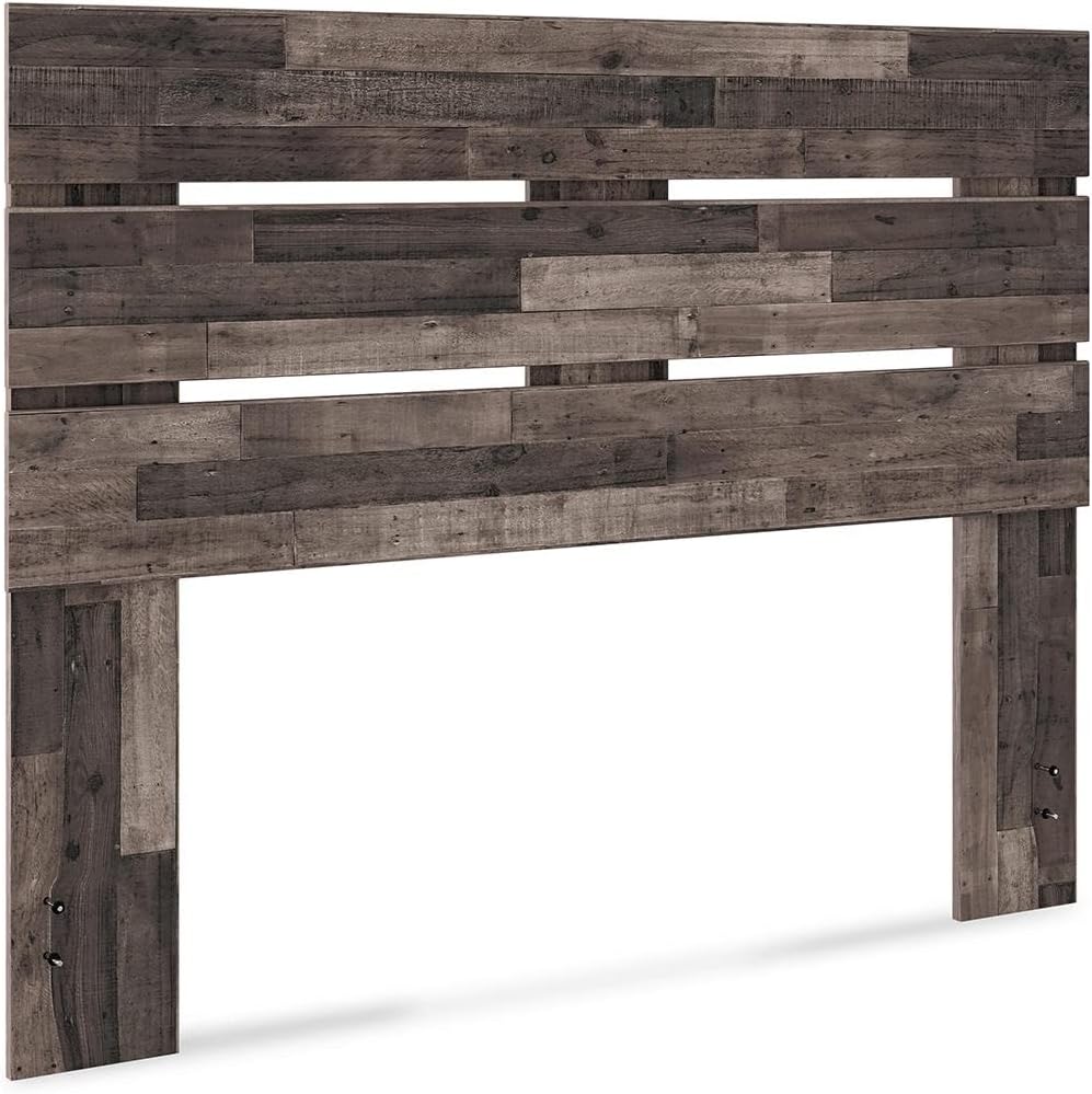 Signature Design by Ashley Neilsville Butcher Block Panel Headboard, Queen, Brown