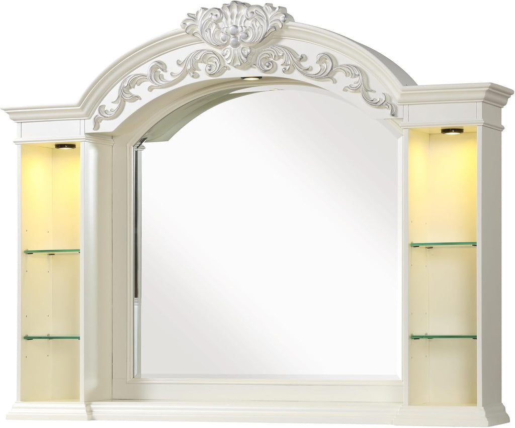 First of a Kind Platinum White King 5 Piece Bedroom Set