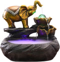 HIHELO Desktop Fountain Tabletop Fountain Elephant Flowing Water Fountain Landscape Indoor Living Room Decorations with Atomizer Desktop Decoration Water Fountain Outdoor