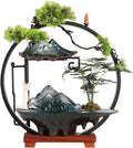 HIHELO Desktop Fountain Tabletop Fountain Chinese Ceramic Lucky Flowing Water Ornament Desktop Circulation Fountain Office Desktop Decoration Water Fountain Outdoor (Color : A)