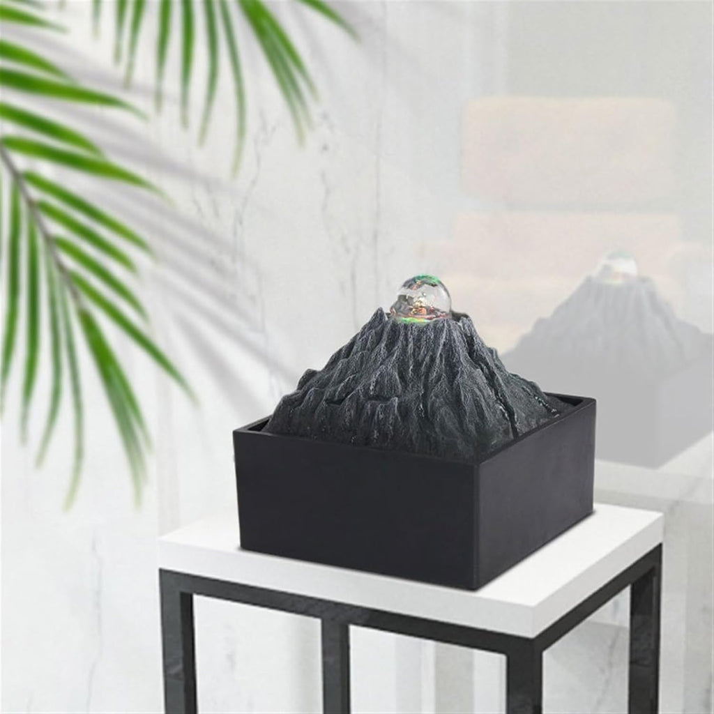GLigeT Tabletop Fountain Office Transit Ball Rockery Fountain Fortune Desktop Creative Simplicity Feng Shui Ball Fountain Ornaments Water Fountain Decor