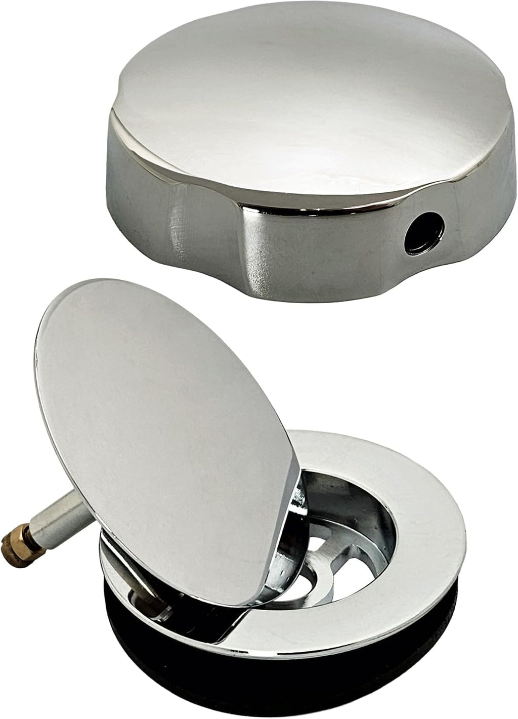 Westbrass Sch. 40 ABS 35 in. Cable Drive Bath Waste - Ball Joint Head, Polished Nickel, D50A35BJ-05