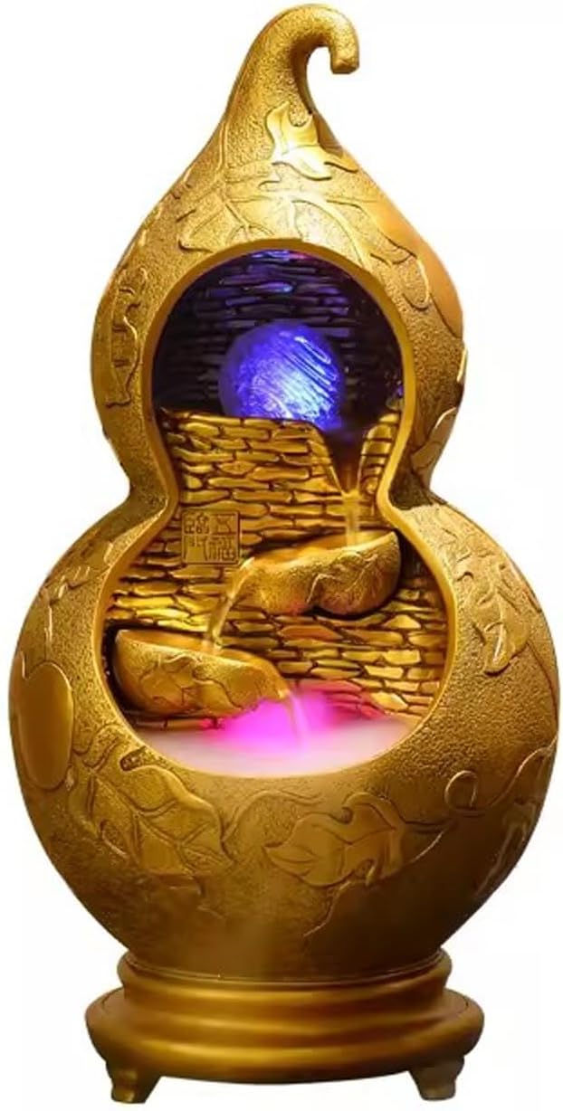 GLigeT Tabletop Fountain Fountain Decoration Circulation Living Room Office Desktop Decoration Study Water Fountain Water Fountain Decor(Small)
